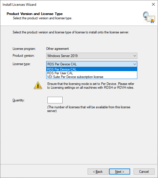 Issues with CAL: Product version and License type dropdowns are empty ...