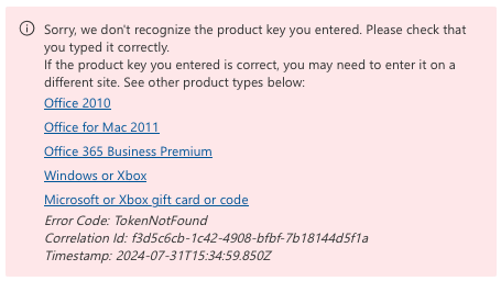 Unable to activate Microsoft Office on new MacBook - Microsoft Q&A
