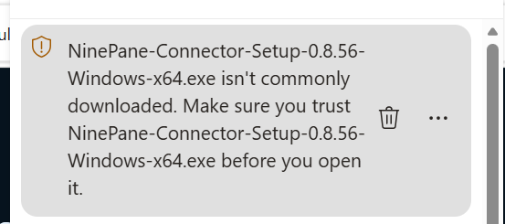 Expanded Microsoft Edge uncommon-download warning