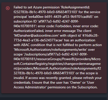 Unable to create DevOps service connection with correct permissions ...