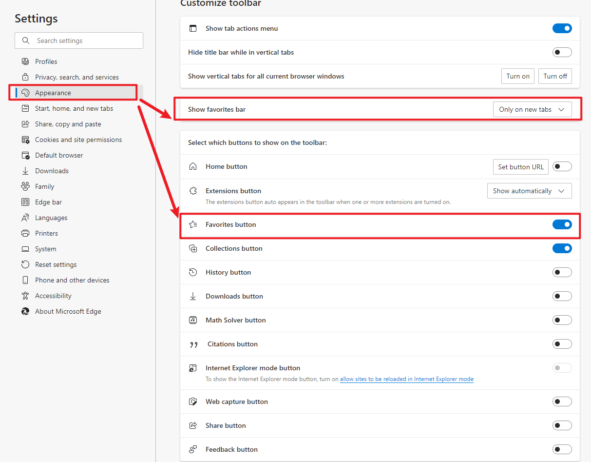 Why can't i put favorites where i want to anymore in MS Edge? Windows ...