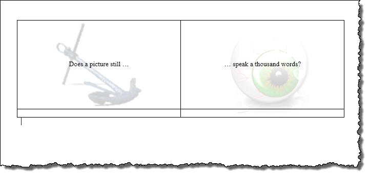 Watermark in table - Microsoft Q&A