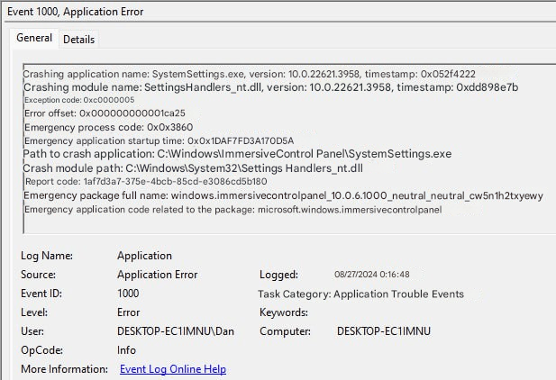 Crashing applications - Microsoft Q&A