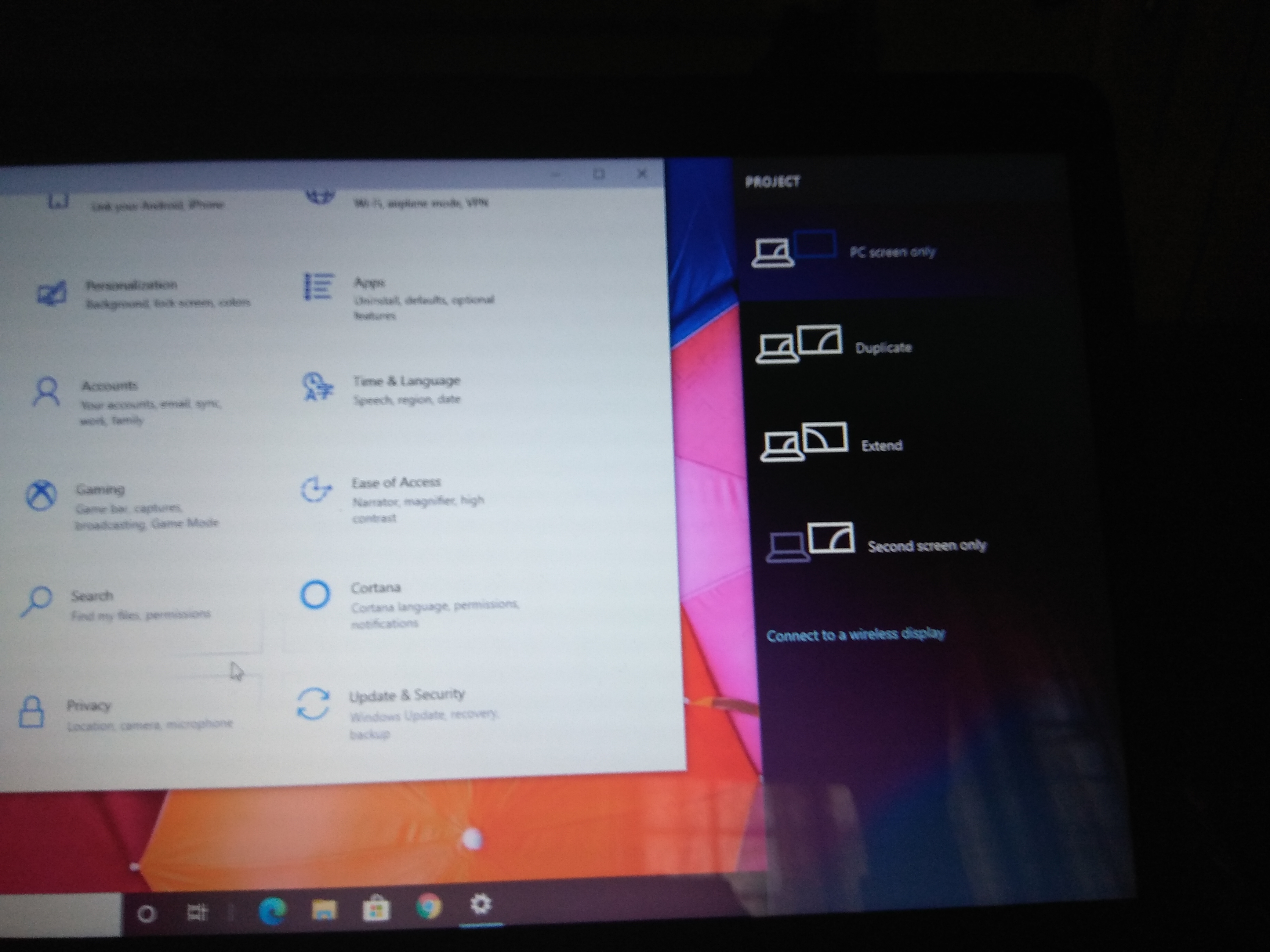 On my laptop, any time this screen project pop-up option continuesly ...
