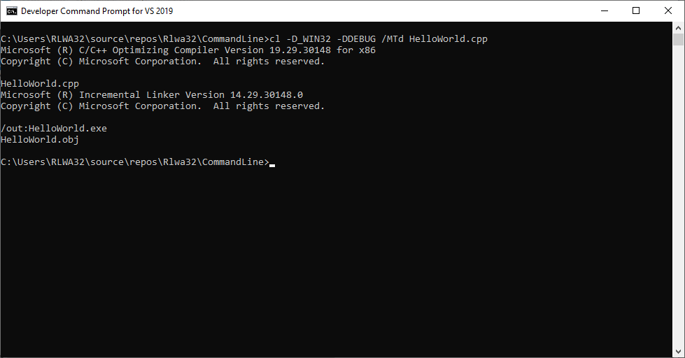 Developer Command Prompt