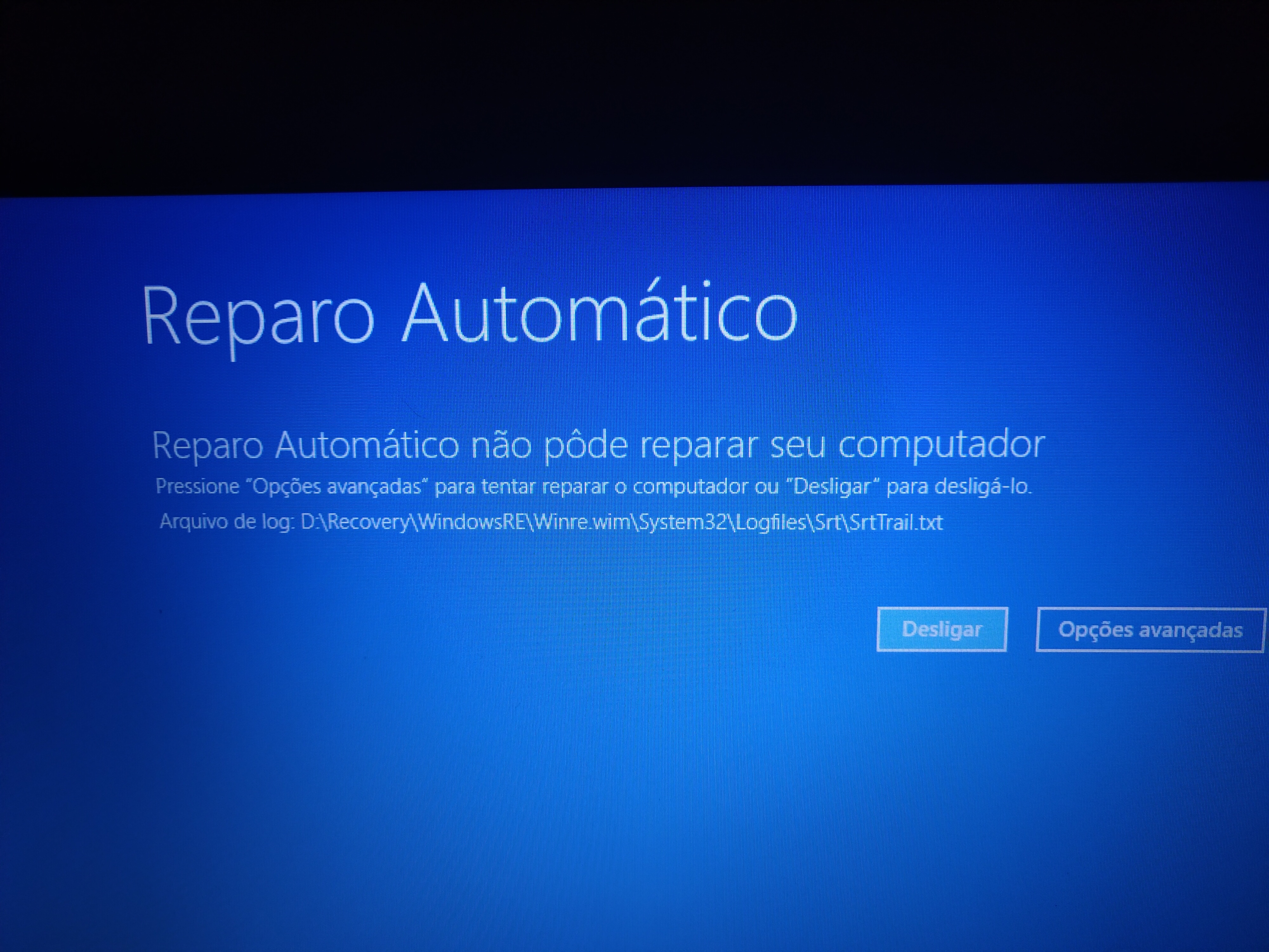 Notebook desliga sozinho e inicia com tela azul após instalar SSD