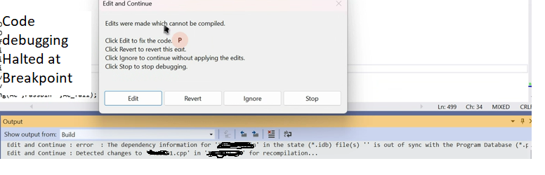 CodeDebuggung-EditNContinue-error