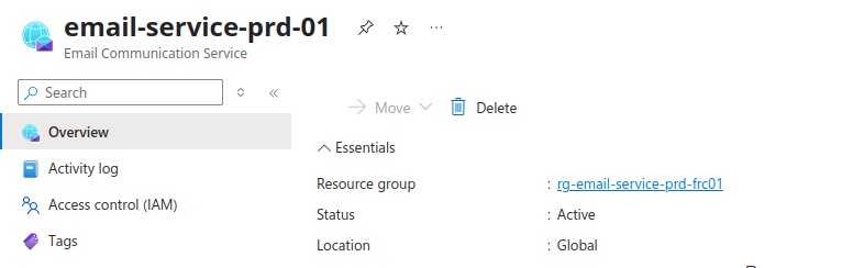 I can't connect fully verified domain in Communication service ...