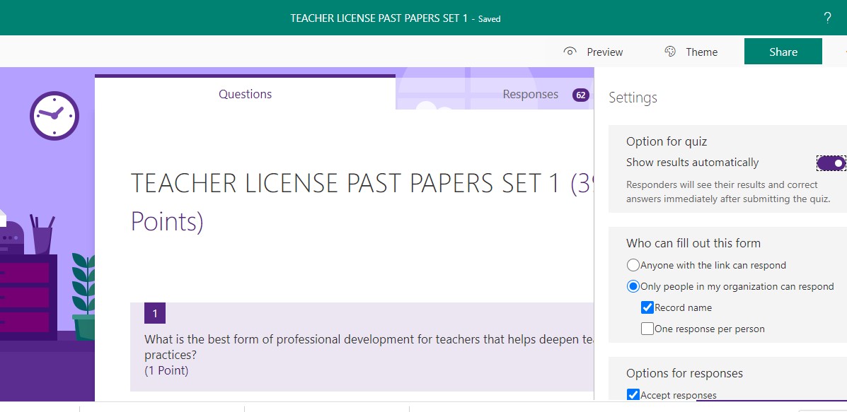 attempting the same quiz again - Microsoft Q&A