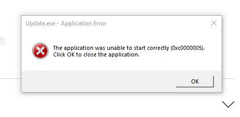 Update.exe - Application Error Message - Microsoft Q&A