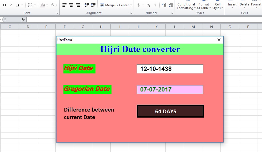 VBA code for Hijri date converter - Microsoft Q&A