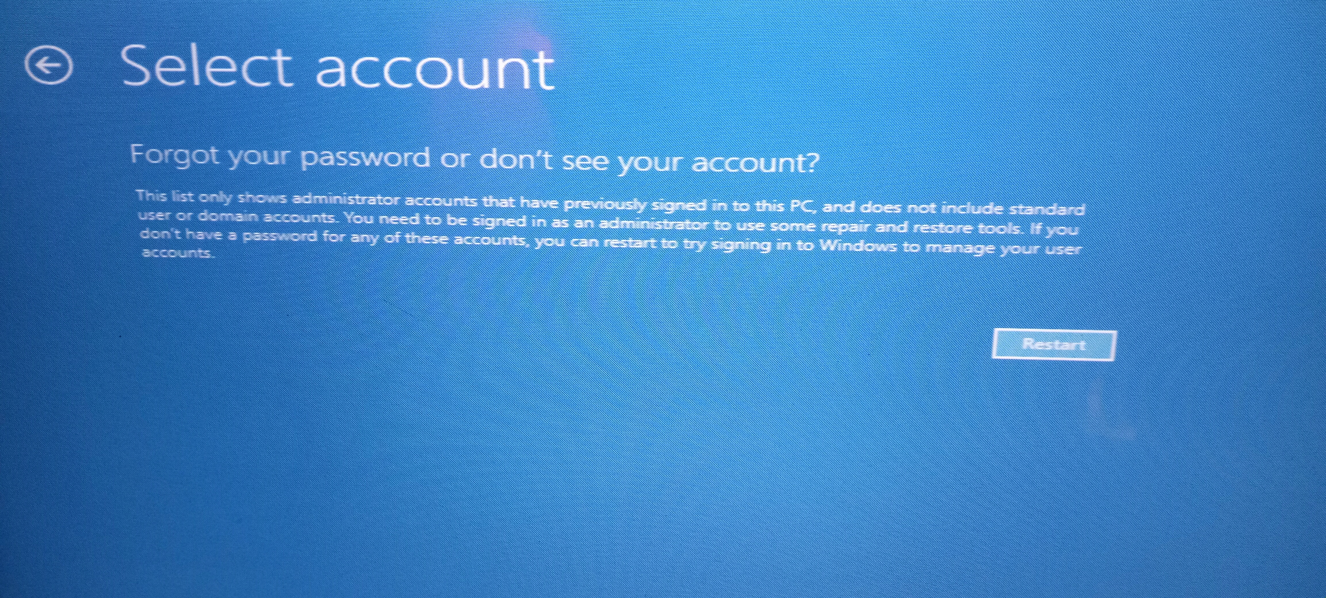 Windows 10 gets stuck on the blue sign in screen- Says my password is ...