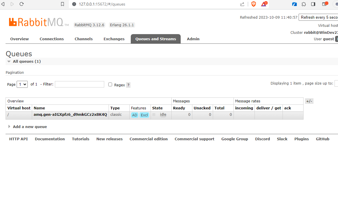 Local Rabbitmq problem with connection to Azura service bus Microsoft Q&A