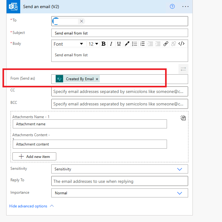 PowerAutomate flow linked to Sharepoint List - Sending email (changer ...