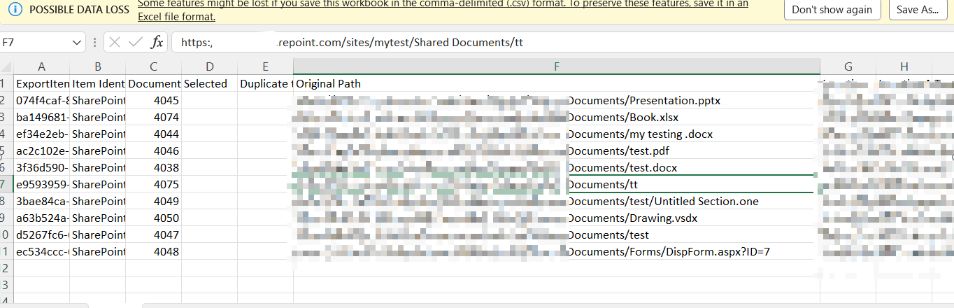 Reviewing Sharepoint File Structure and content - Microsoft Q&A