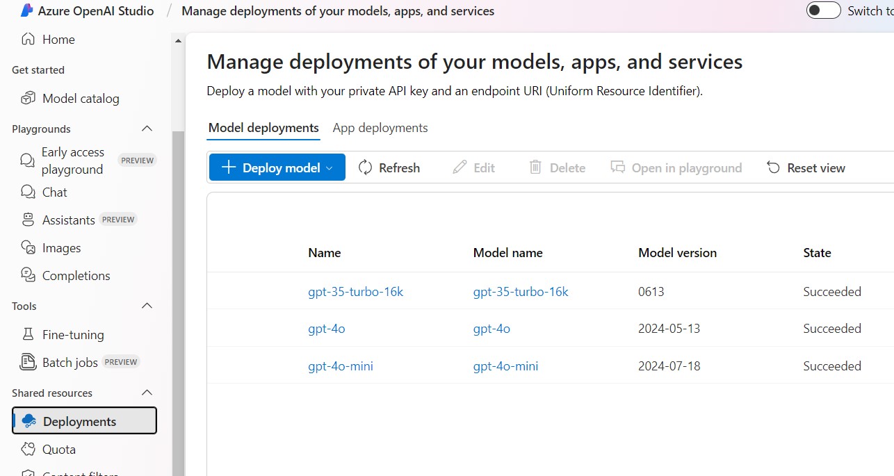 Unable to find created/deployed model in 