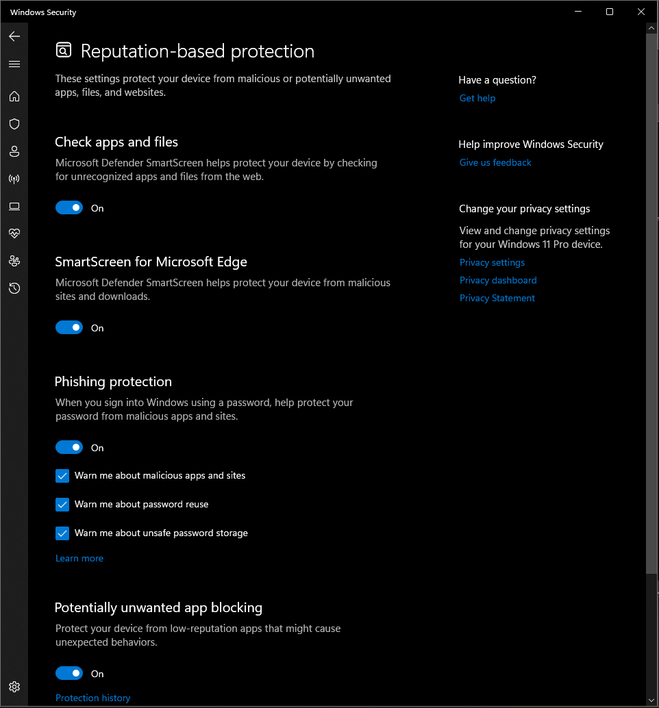Windows Security - Still Showing 