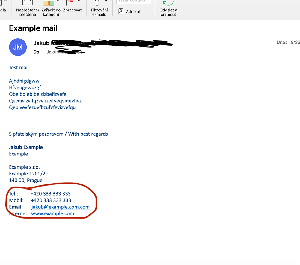 Outlook, recepient's text misalignment - Microsoft Q&A