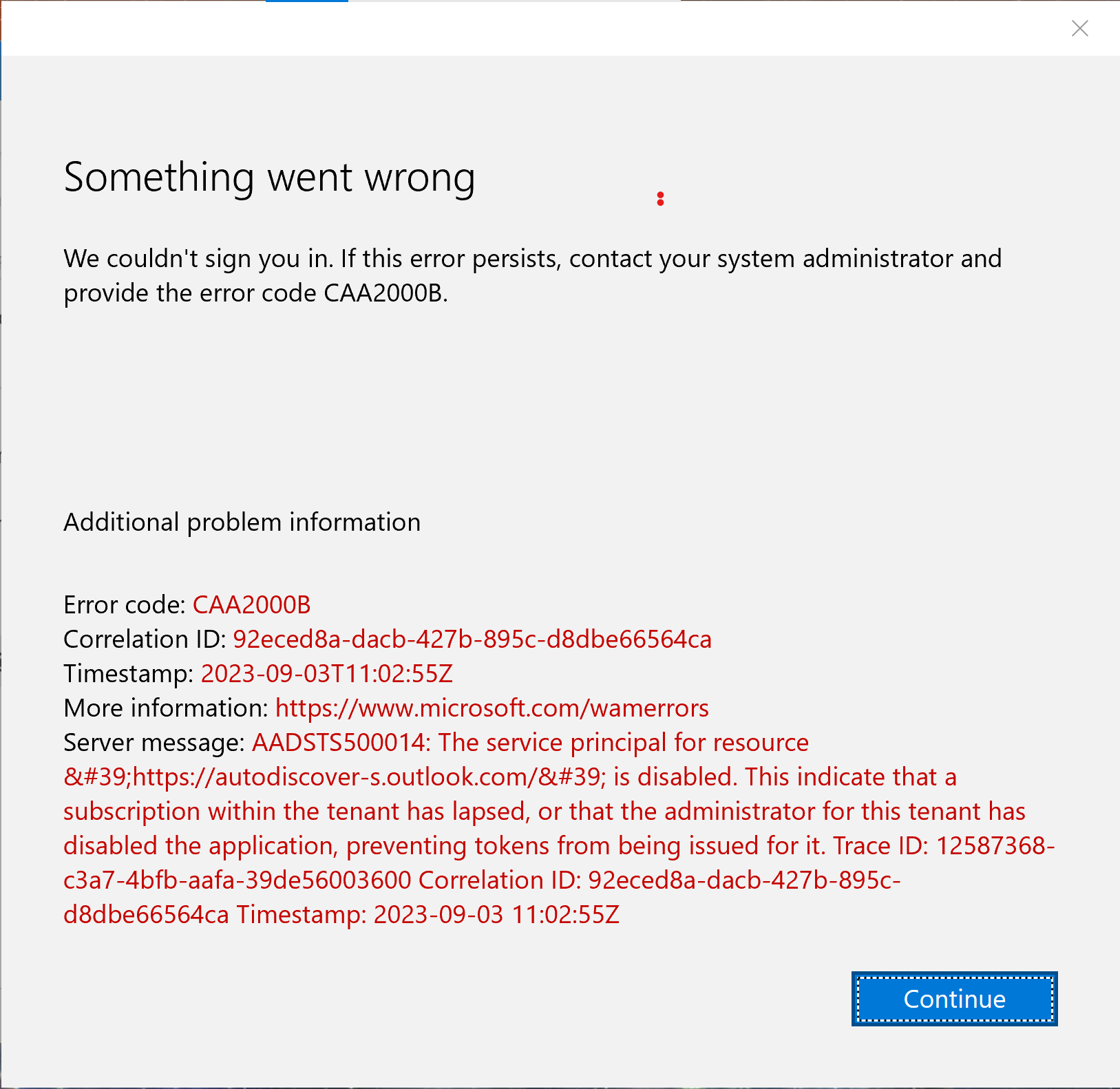 MVLS access warning due to azure tenant - Microsoft Q&A