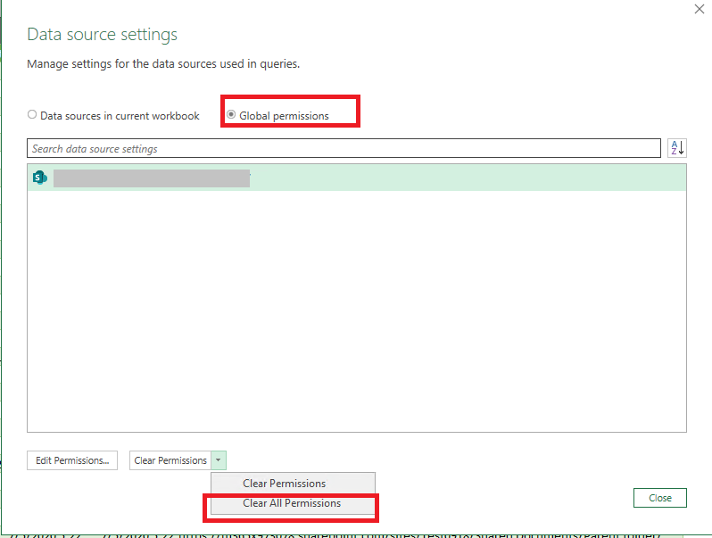 Get Data from excel in Sharepoint "Access to the resource is forbidden ...