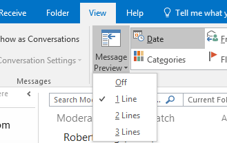 Office 365 - Mail - Single line message view - Microsoft Q&A