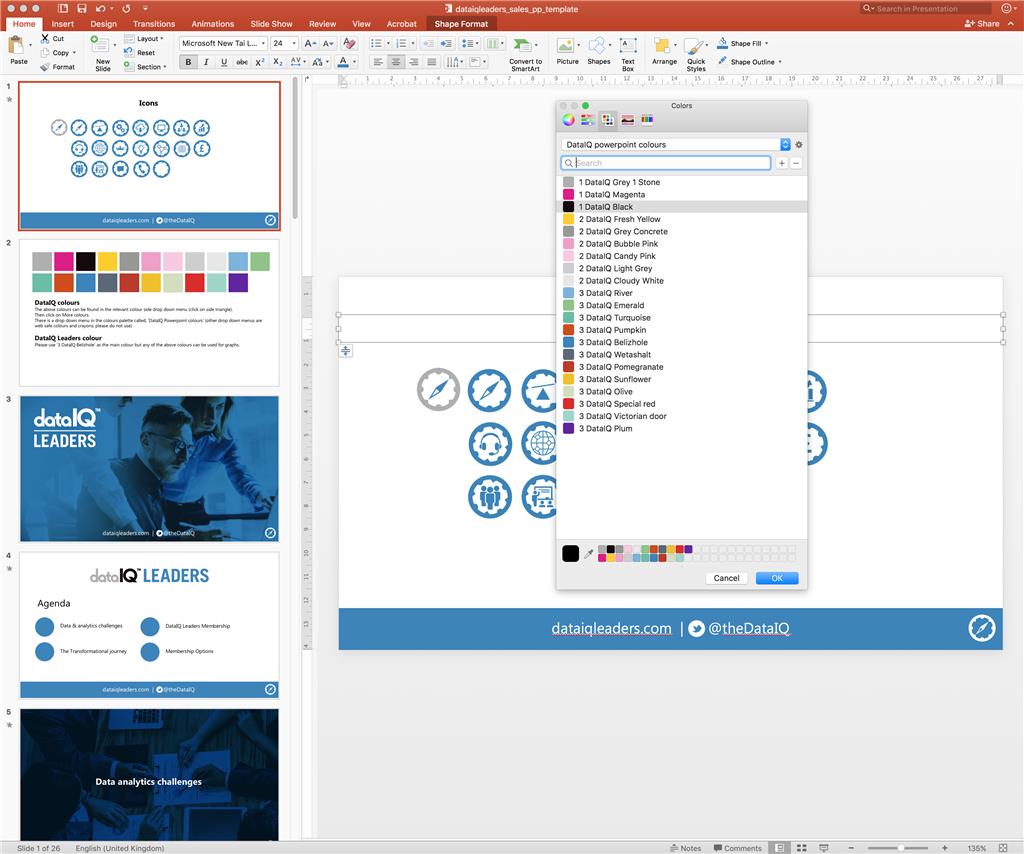 Limited colour palette options on a PC version of Powerpoint 365 ...