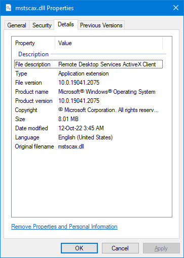 2023-01-10 15_27_25-mstscax.dll Properties