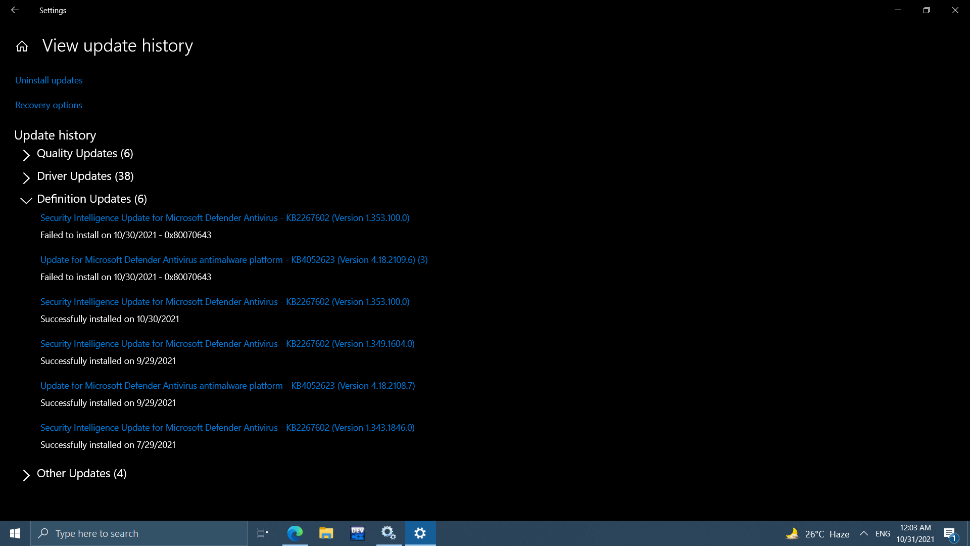Windows Defender Service - Microsoft Q&A