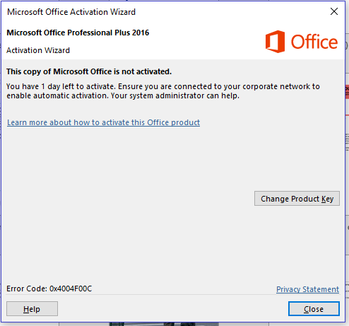 Office Home & Student 2016 keeps asking for activation - Microsoft Q&A