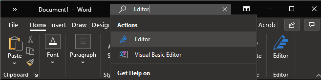I CANNOT FIND EDITOR IN MICROSOFT 365 APPS visual data 8