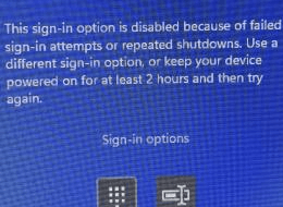 Can't unlock my computer with a PIN because of "too many attempts or ...