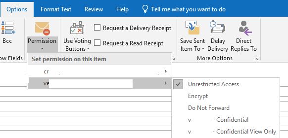 Outlook 2016 Permissions button in Options tab is greyed out ...