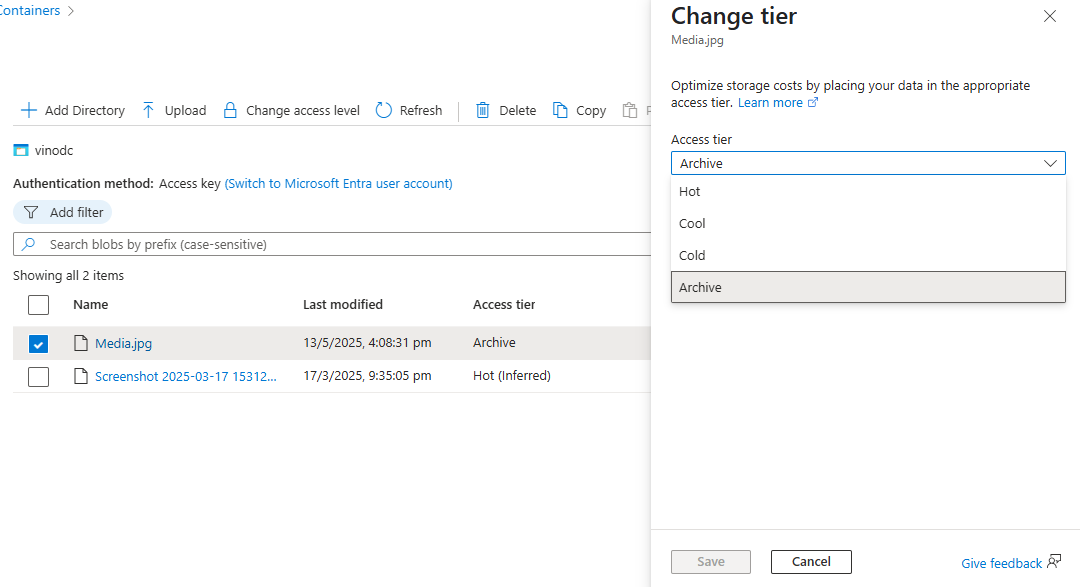 How to move files into particular folder in azure storage account ...
