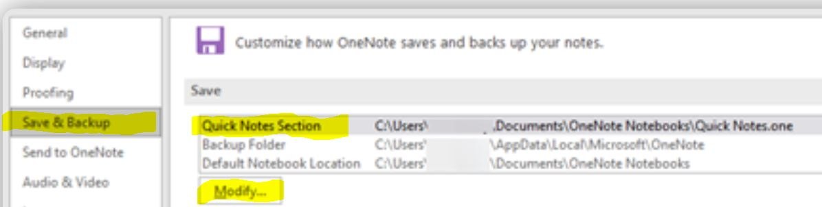 I lost Quick Notes section in OneNote. Where did it go? - Microsoft Q&A