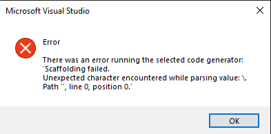 NewScaffoldingErrorVSPreviewStandard
