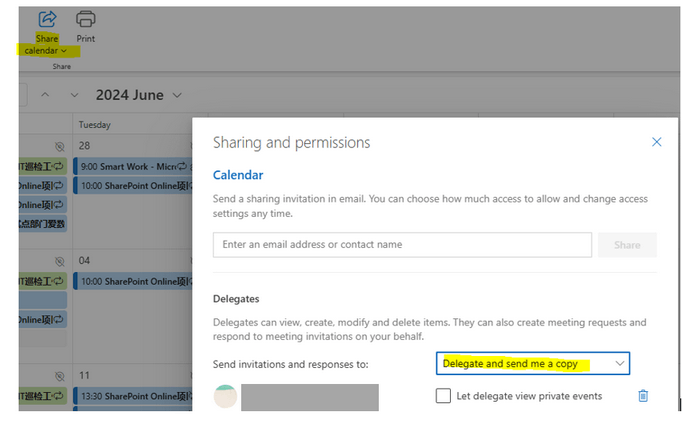 How can a calendar delegate and manager both receive meeting related ...