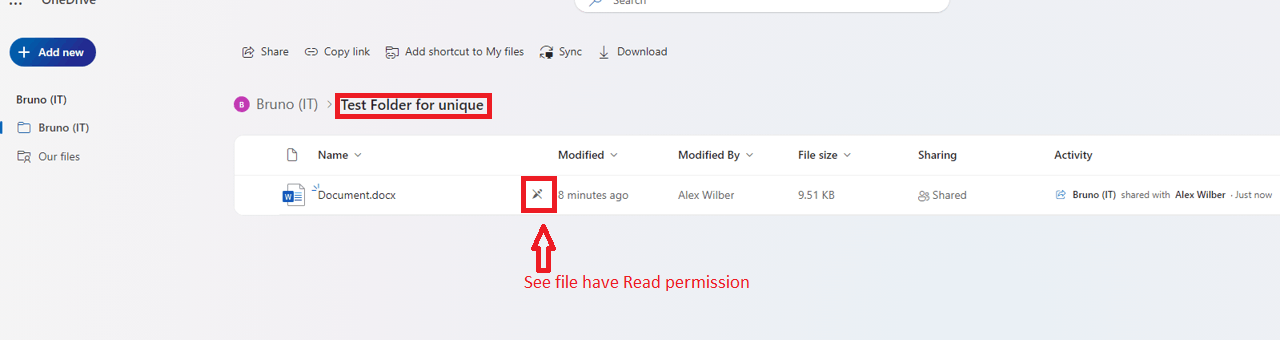 Set Individual File Permissions Inside Shared Folder - Microsoft Q&A