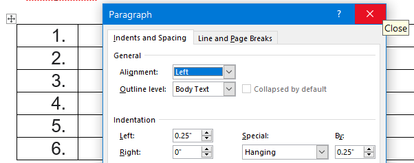 Setting a table column of row numbers - Microsoft Q&A