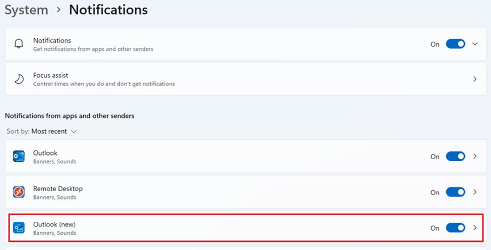 on screen notifications from Outlook1 - Microsoft Q&A