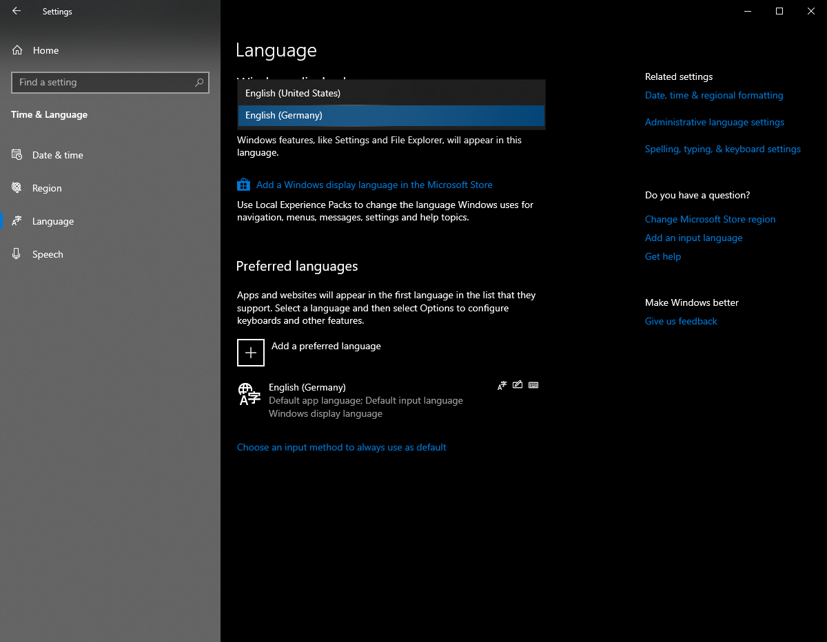 Display language and input language differences - Microsoft Q&A