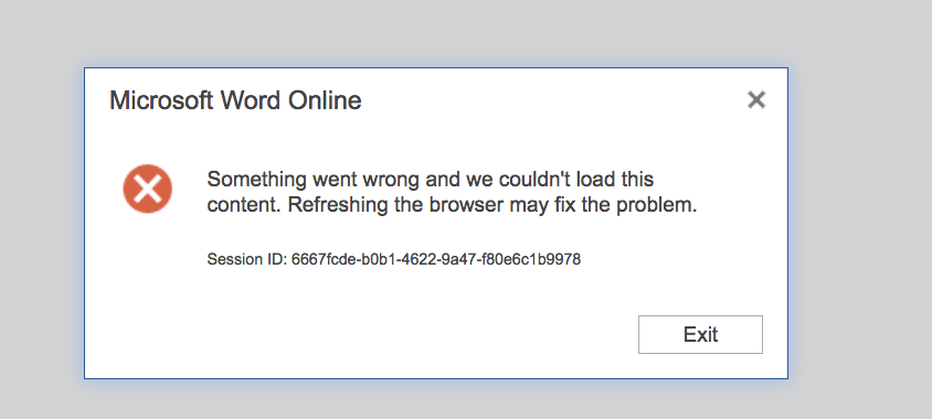 Error while opening a document in MS office online - Microsoft Q&A