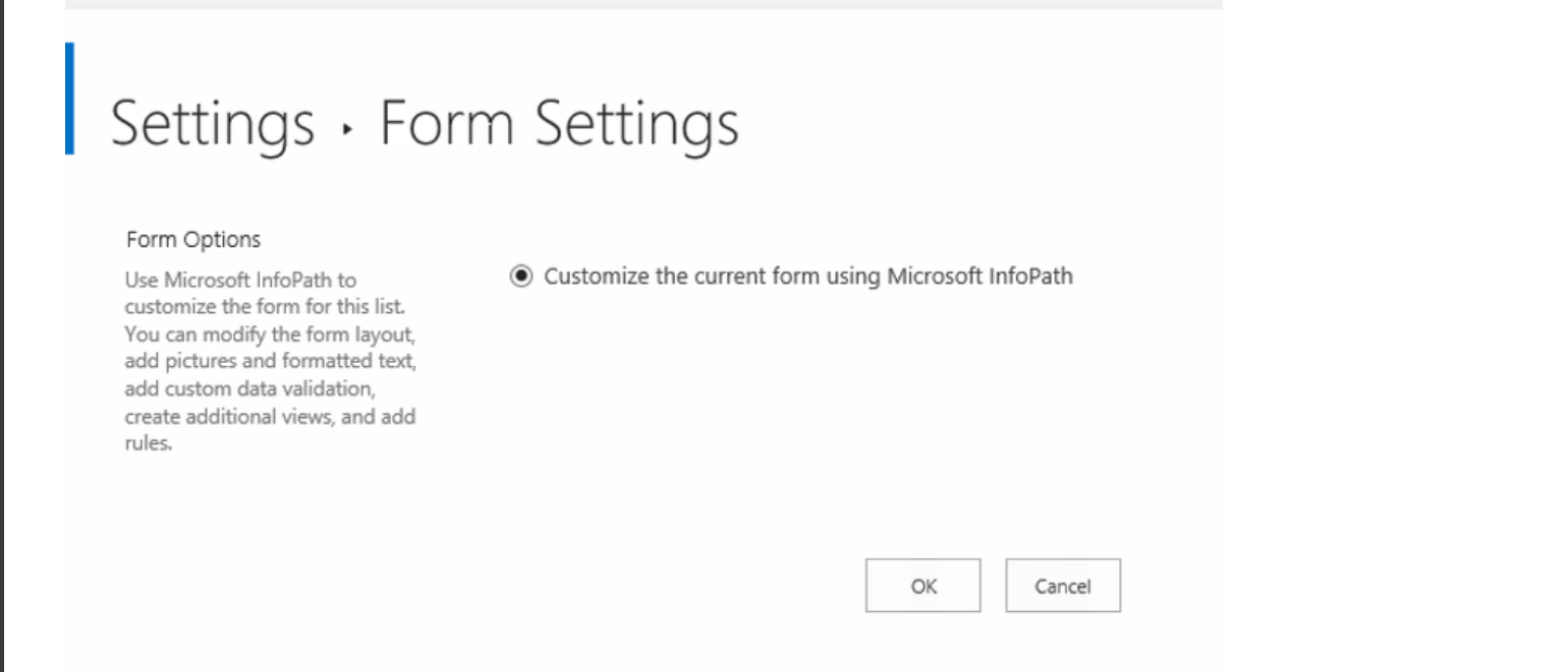 Default Form Missing - Stuck With InfoPath option - Microsoft Q&A