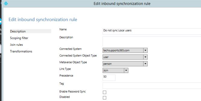 Synchronization Rule for Azure AD connect "What if .local objects ...