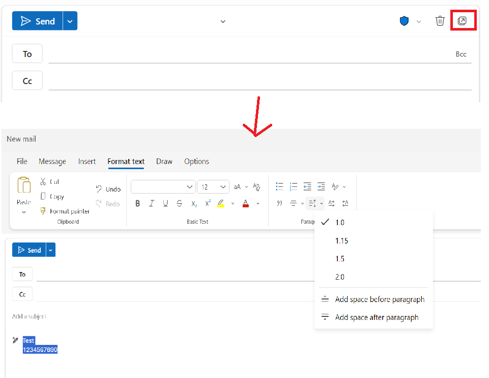 How can I adjust line spacing to 