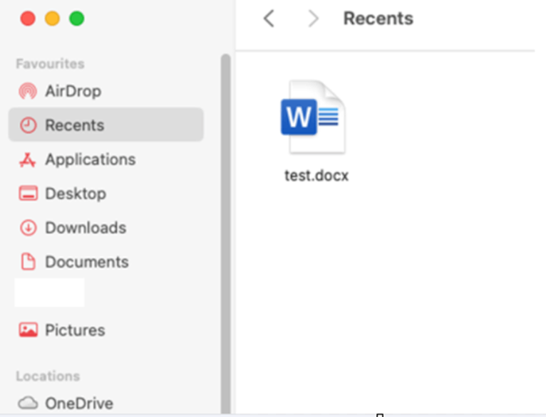 OneDrive files don't appear in recents on Mac - Microsoft Q&A