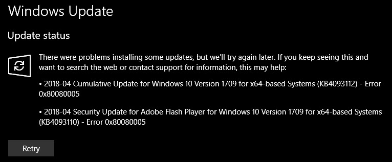 Problem with update in windows 10 - Microsoft Q&A