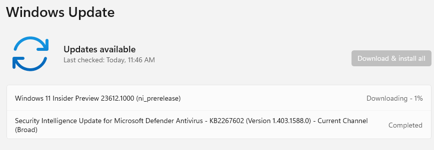 Build 23612 is out to Dev Channel - Microsoft Q&A