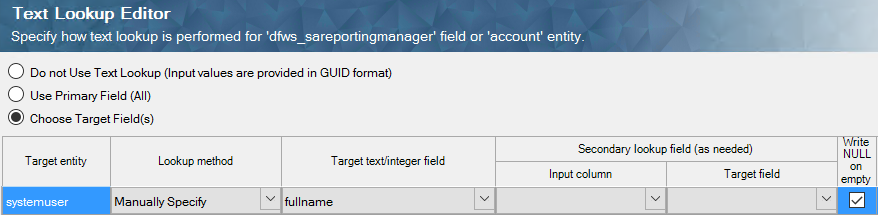 Error to set lookup field in N:1 relationship while writing data to ...