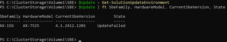SolutionUpdateEnvironment