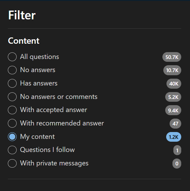 How to see all my posts - Microsoft Q&A